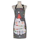 Fartuchy i rękawice kuchenne - Fartuch HAPPY FRIENDS 60 x 75 cm szary - miniaturka - grafika 1