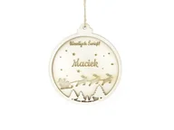 Gadżety dla niej i dla niego - Zawieszka drewniana z imieniem - 10 x 11 cm - 1 szt. - miniaturka - grafika 1