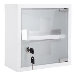 Biała metalowa wisząca szafka łazienkowa 12x25 cm – PT LIVING - Szafki łazienkowe - miniaturka - grafika 1