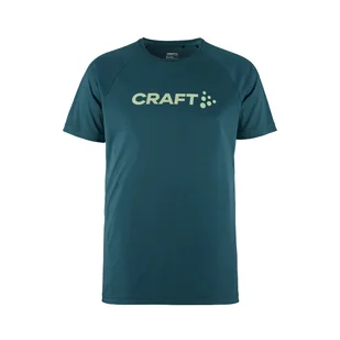 Męska Koszulka z krótkim rękawem CRAFT CORE ESSENCE LOGO TEE M 1911786-629000 – Turkusowy - Koszulki męskie - miniaturka - grafika 1