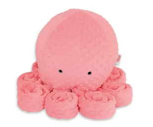 Przytulanka Ośmiornica Wielka - Koral - Minky W Kropki - Maskotki i pluszaki - miniaturka - grafika 1