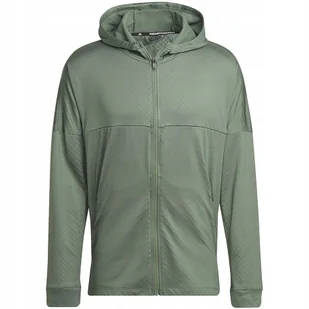 Bluza męska adidas Workout Warm Full Zip Hoodie zielona HL8778 2XL - Bluzy męskie - miniaturka - grafika 1