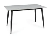 Stoły - Stół prostokątny RION biały/czarny 160x90 glamour - miniaturka - grafika 1