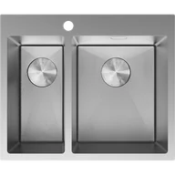 Zlewozmywaki - Mexen Flexo zlewozmywak stalowy 1,5-komorowy 610 x 510 mm, inox HC - 6446611500-01HC - miniaturka - grafika 1