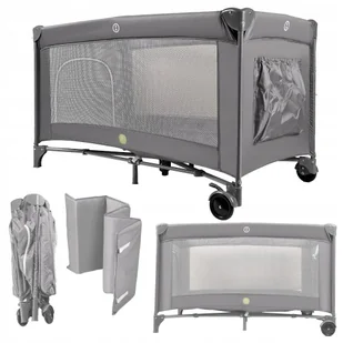 ŁÓŻECZKO DZIECIĘCE TURYSTYCZNE SKŁADANE Z MATERACEM MAX. 15KG KÓŁKA - Łóżeczka i kojce ŁÓŻECZKO DZIECIĘCE TURYSTYCZNE SKŁADANE Z MATERACEM MAX. 15KG KÓŁKA - Łóżeczka i kojce - miniaturka - grafika 1