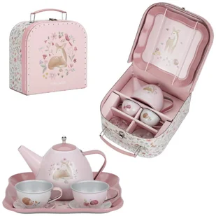 Zestaw do herbaty w walizeczce Fairy Garden, Little Dutch - Zabawy w naśladowanie dorosłych - miniaturka - grafika 1
