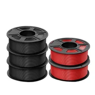 Filamenty i akcesoria do drukarek 3D - Filament PETG do drukarek 3D, średnica 1,75 mm, rolka 1,1 kg, szpule czarne i czerwone - miniaturka - grafika 1