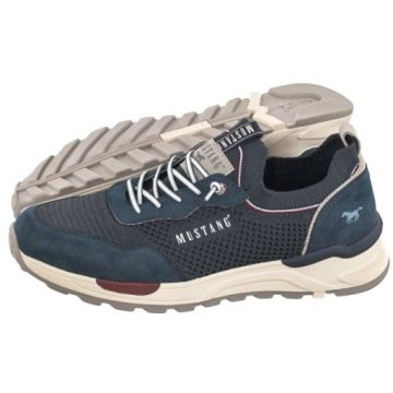 Buty Sneakersy Półbuty Casual Męskie Mustang Granatowe 4186-308