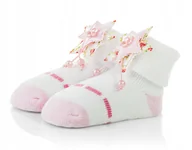 Skarpetki dla dzieci - Ciepłe bawełniane skarpetki niemowlęce gruba frotka antypoślizgowe 6-12 m. - miniaturka - grafika 1