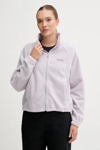 Columbia bluza polarowa Benton Springs damska kolor fioletowy gładka 2136221 - Bluzy damskie - miniaturka - grafika 1