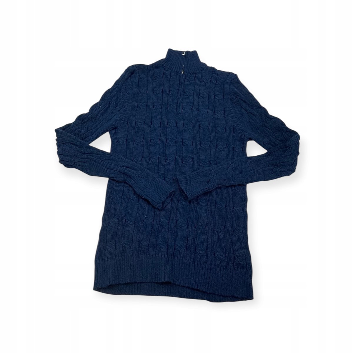 Męski Sweter z Półgolfem Styl Old Money Splot Warkoczowy Rozmiar S