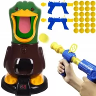 Zabawki interaktywne dla dzieci - Głodna kaczka strzelanie do celu kulki pistolet - miniaturka - grafika 1