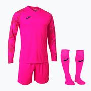 Piłka nożna - Zestaw bramkarski Joma Zamora VII koszulka + spodenki + getry różowy 102789 - miniaturka - grafika 1