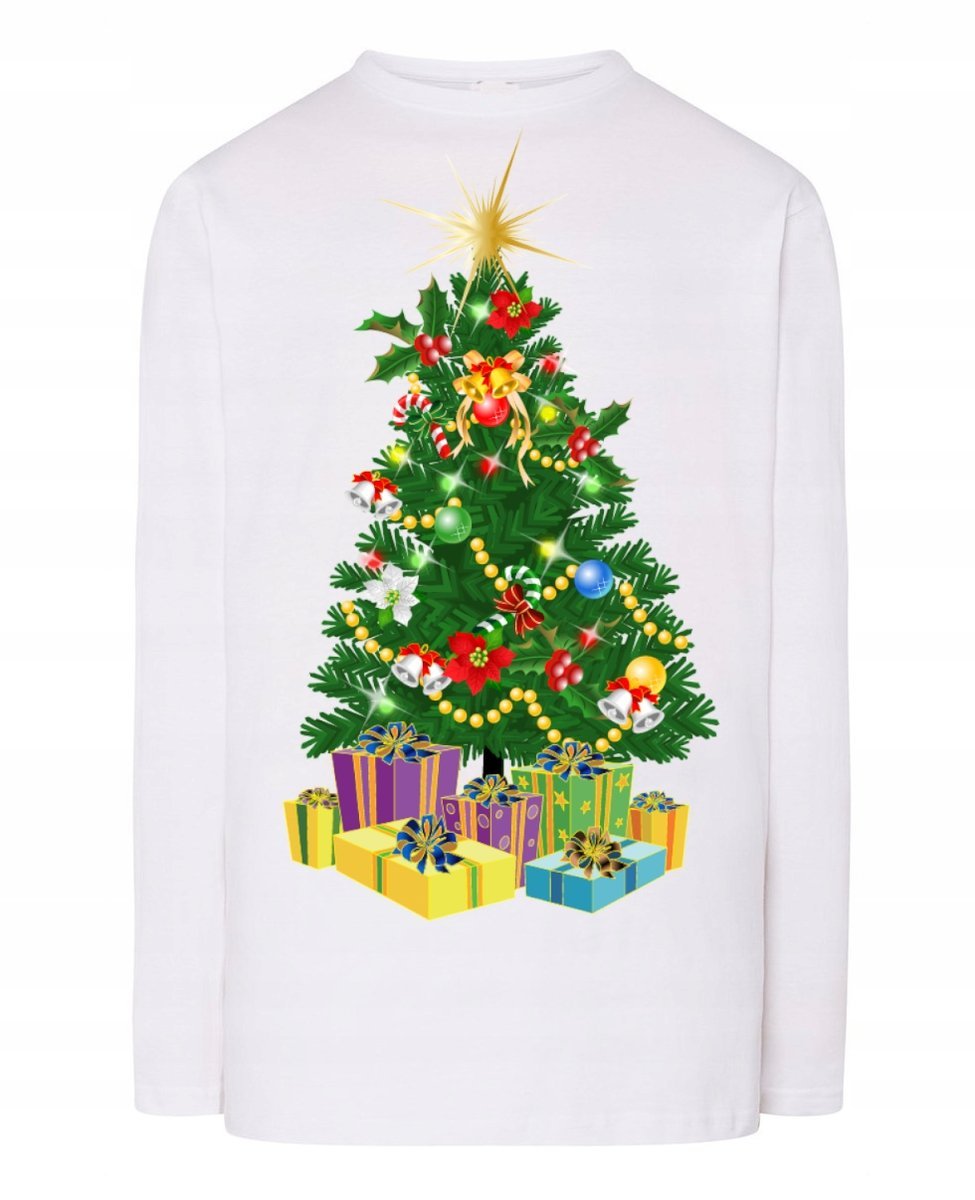 Longsleeve męski Świąteczna Choinka Boże Narodzenie r.S