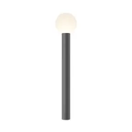 Lampy ogrodowe - Prosta lampa ogrodowa, słupek z białym kloszem O598FL-01GR z serii BOLD - miniaturka - grafika 1