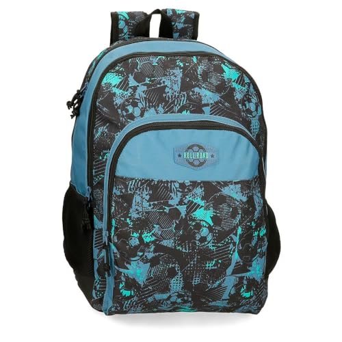 Roll Road Soccer Plecak szkolny Czarny 33x44x17 cms Poliester 24,68L, czarny, plecak szkolny