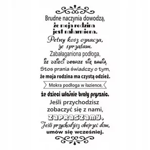 Napis na ścianę, naklejka 100x50cm wybór koloru - Brudne naczynia.. 230 - Naklejki na ścianę - miniaturka - grafika 1