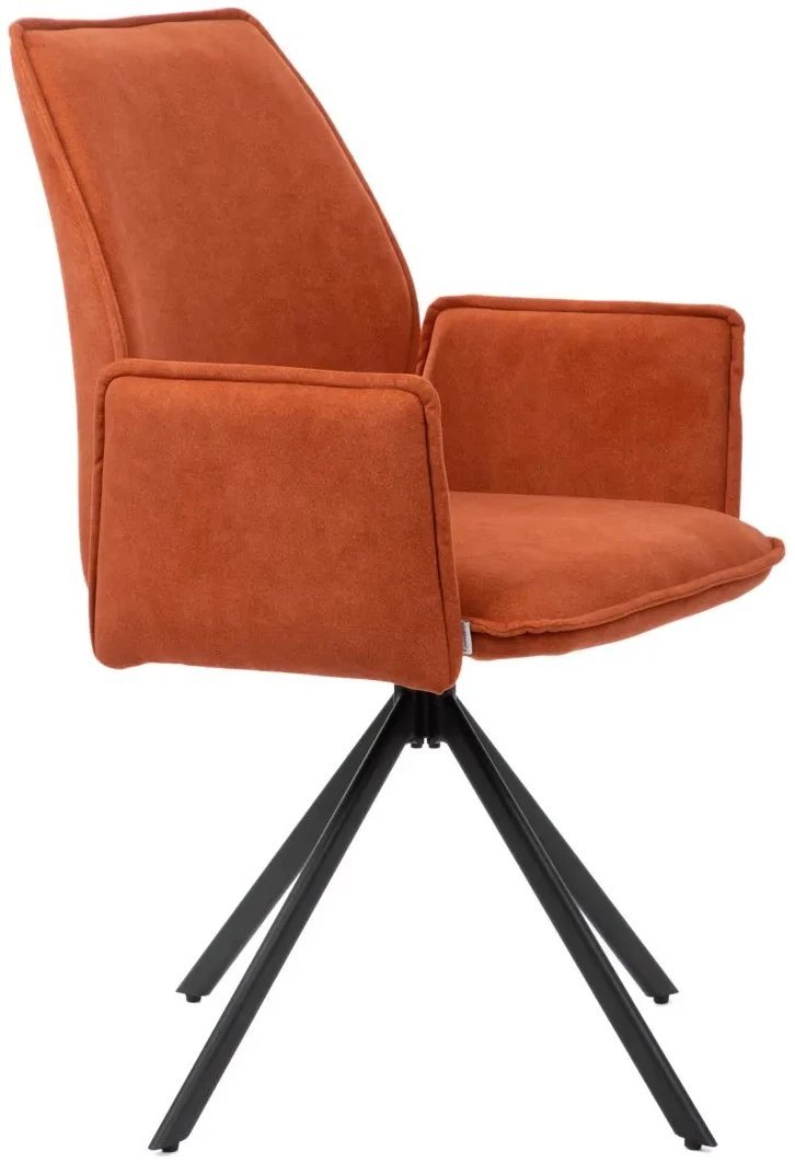 HOMLA Krzesło z podłokietnikami LUGRO obrotowe ceglaste