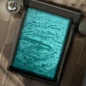 Koce - Koc Akrylowy Tłoczony 160X210 Turkusowy 18777 - miniaturka - grafika 1