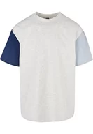Koszulki męskie - Urban Classics Męski T-shirt, organiczny, oversize, kolorowy, jasnoszary, 5XL, jasnoszary, 5XL - miniaturka - grafika 1