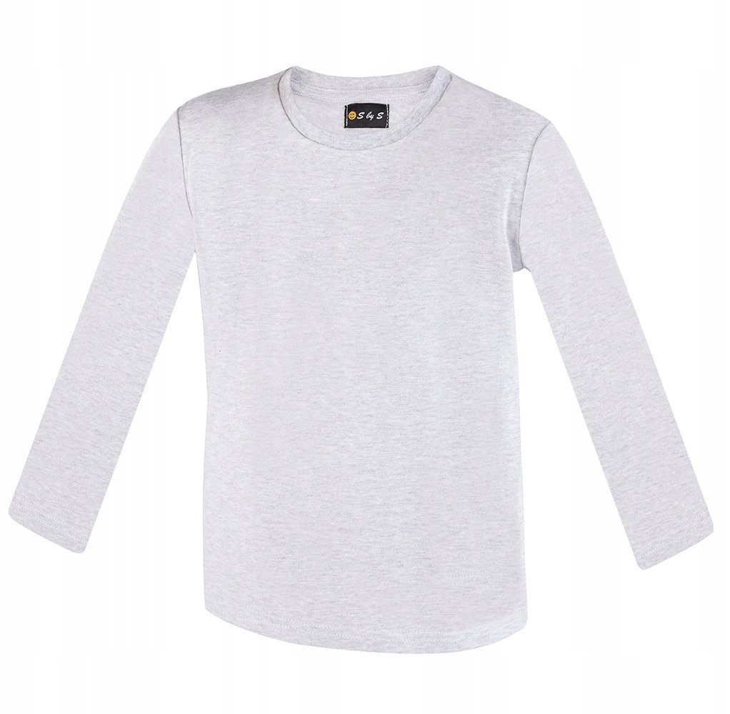 BAWEŁNA Bluzka długi rękaw MELANŻOWY 98