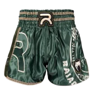 Spodnie sportowe męskie - Venum x Rajadamnern Spodenki Muay Thai Shorts Military Green - miniaturka - grafika 1