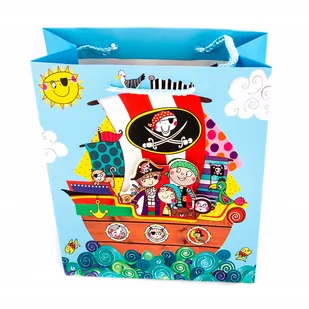 Mała Torebka Na Prezenty Piraci 18X23 Różne Kolory - Opakowania i torebki na prezenty - miniaturka - grafika 1