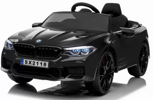 Auto na akumulator BMW M5 Z FUNKCJĄ DRUFTU CZARNY (SX2118) - Pojazdy elektryczne dla dzieci - miniaturka - grafika 1