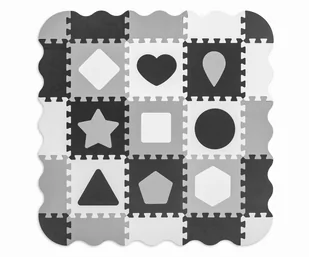 Milly Mally, Mata Piankowa Puzzle, Jolly 3x3 Shapes, Szary - Maty piankowe - miniaturka - grafika 1