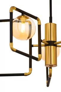 Lampa z bursztynowymi kloszami JUP 1984 IR5 CZ/MS BU z serii IBRA - Lampy sufitowe - miniaturka - grafika 4