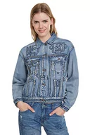 Kurtki damskie - Desigual Damska kurtka 19WWED235160XS kurtka, niebieska, L - miniaturka - grafika 1
