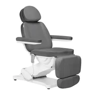 Fotele kosmetyczne - Elektryczny fotel kosmetyczny SILLON CLASSIC 4 silniki z kołyską szary - miniaturka - grafika 1