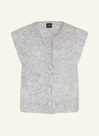 Swetry damskie - Boss Kardigan Foldrerio grau - BOSS - miniaturka - grafika 1