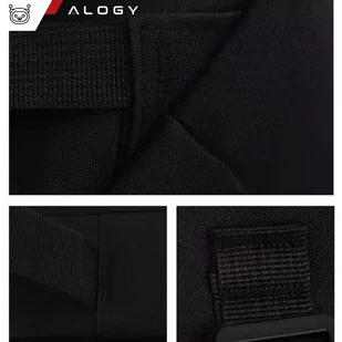 Plecak torba na laptopa 15,6" duży wodoodporny z portem USB Unisex 44x34x13cm Alogy Backpack Czarny - Torby fotograficzne i futerały - miniaturka - grafika 15