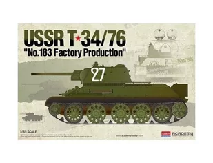 Academy Czołg T-34/76 No.183 Factory Production 13505 - Modele do sklejania - miniaturka - grafika 1