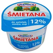 Śmietana - Piątnica Śmietana do sałatek sosów zup 12% 200 g - miniaturka - grafika 1