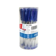 Długopisy - Długopis Biurowy Przezroczysty 1,0Mm Memobe Niebieski, 25 Sztuk - miniaturka - grafika 1