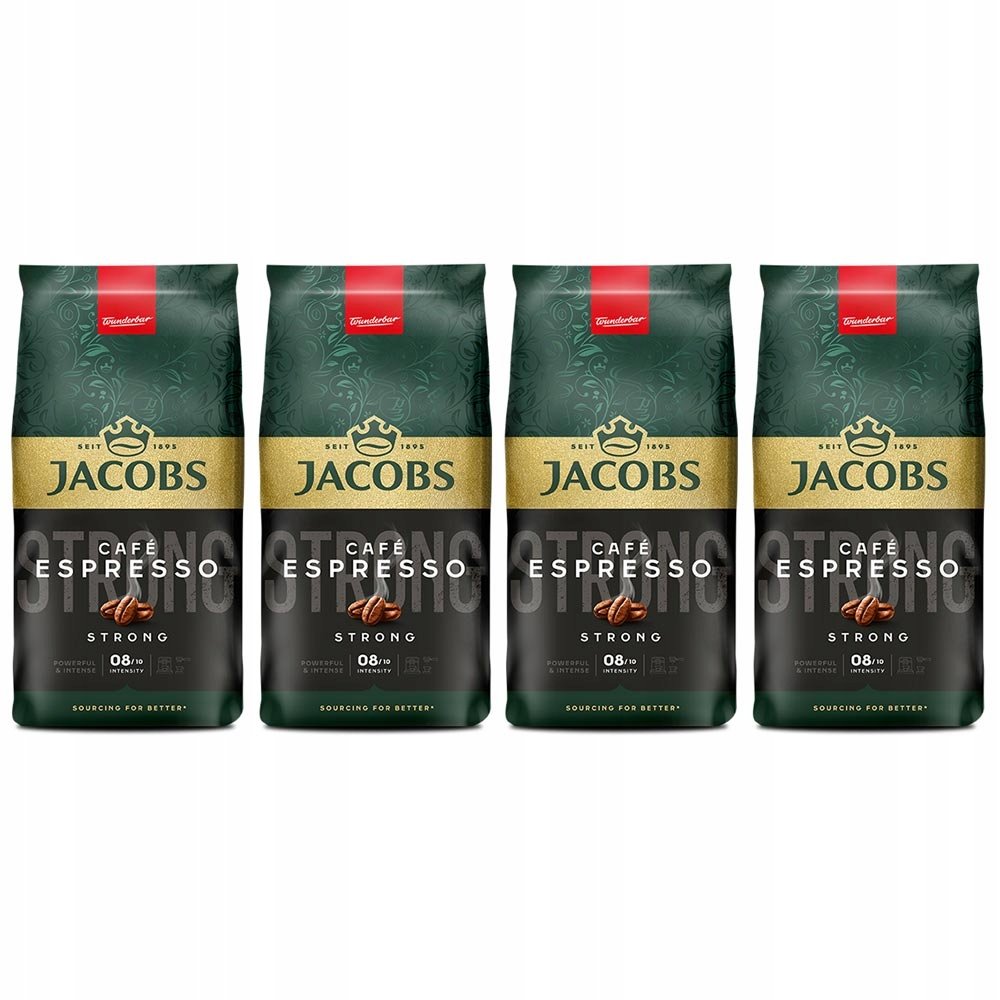 Kawa ziarnista Jacobs Espresso Strong zestaw 4x 1kg