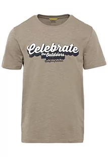 camel active Męski t-shirt z krótkim rękawem z bawełny ekologicznej, khaki, M - Koszulki męskie - miniaturka - grafika 1