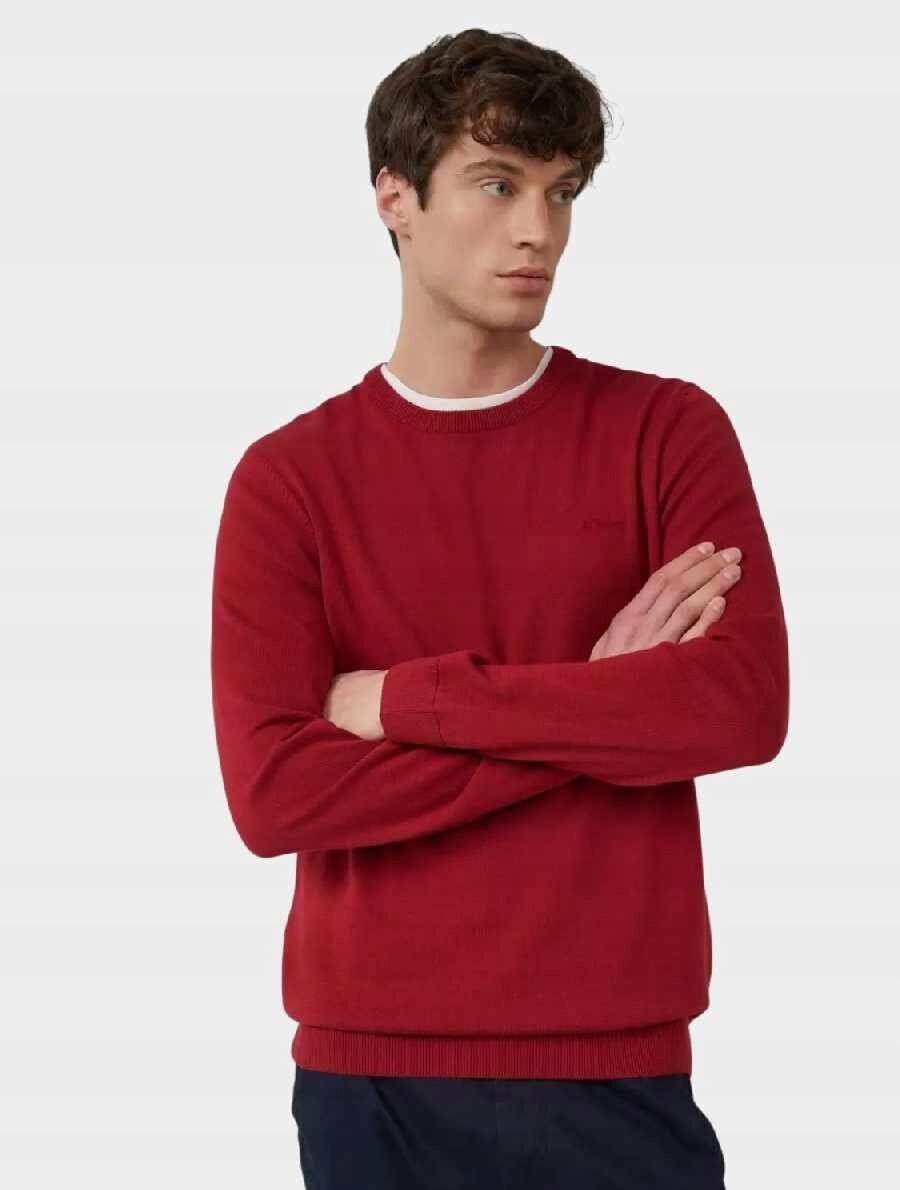 S.OLIVER CZERWONY SWETER Z BAWEŁNY MĘSKI KLASYCZNY 3XL 7BA