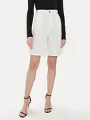 Spodenki damskie - ONLY Bermudy Caro 15278792 Biały Loose Fit - miniaturka - grafika 1