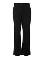 Majtki damskie - VERO MODA Spodnie damskie VMEVANA HR stringi Straight Pant GA, czarny, (XS) W / 32L - miniaturka - grafika 1