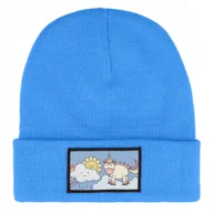 Czapki damskie - Czapka Zimowa Dziecięca UNICORN IN CLOUDS Kucyki Prezent Wzory Niebieska - miniaturka - grafika 1