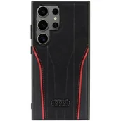 Etui i futerały do telefonów - Audi Genuine Leather MagSafe S24 Ultra S928 czarno-czerwony/black-red hardcase AU-TPUPCS24U-R8/D3-RD - miniaturka - grafika 1