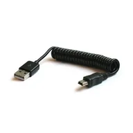 Kable USB - Savio CL-12 Kabel USB A(M) - USB Mini Spirala - miniaturka - grafika 1