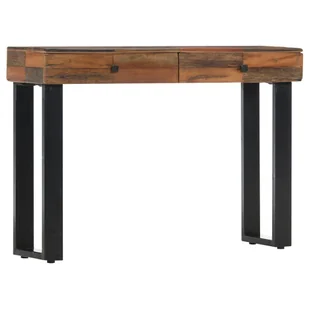 vidaXL vidaXL Stolik typu konsola, 110 x 30 x 76 cm, lite drewno z odzysku - Konsole i sekretarzyki - miniaturka - grafika 1
