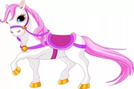 Naklejki na ścianę - Naklejka ścienna dla dzieci Kucyk konik Pony 11, 150x100 cm - miniaturka - grafika 1