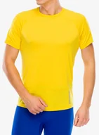 Koszulki sportowe męskie - Koszulka do biegania Salomon Cross Run SS Tee - lemon - miniaturka - grafika 1