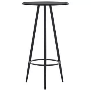 vidaXL Stolik barowy, czarny, 60 x 107,5 cm, MDF - Ławy i stoliki kawowe - miniaturka - grafika 1