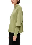 Bluzy damskie - s.Oliver BLACK LABEL Bluza damska z długim rękawem zielona 38, zielony, 38 - miniaturka - grafika 1